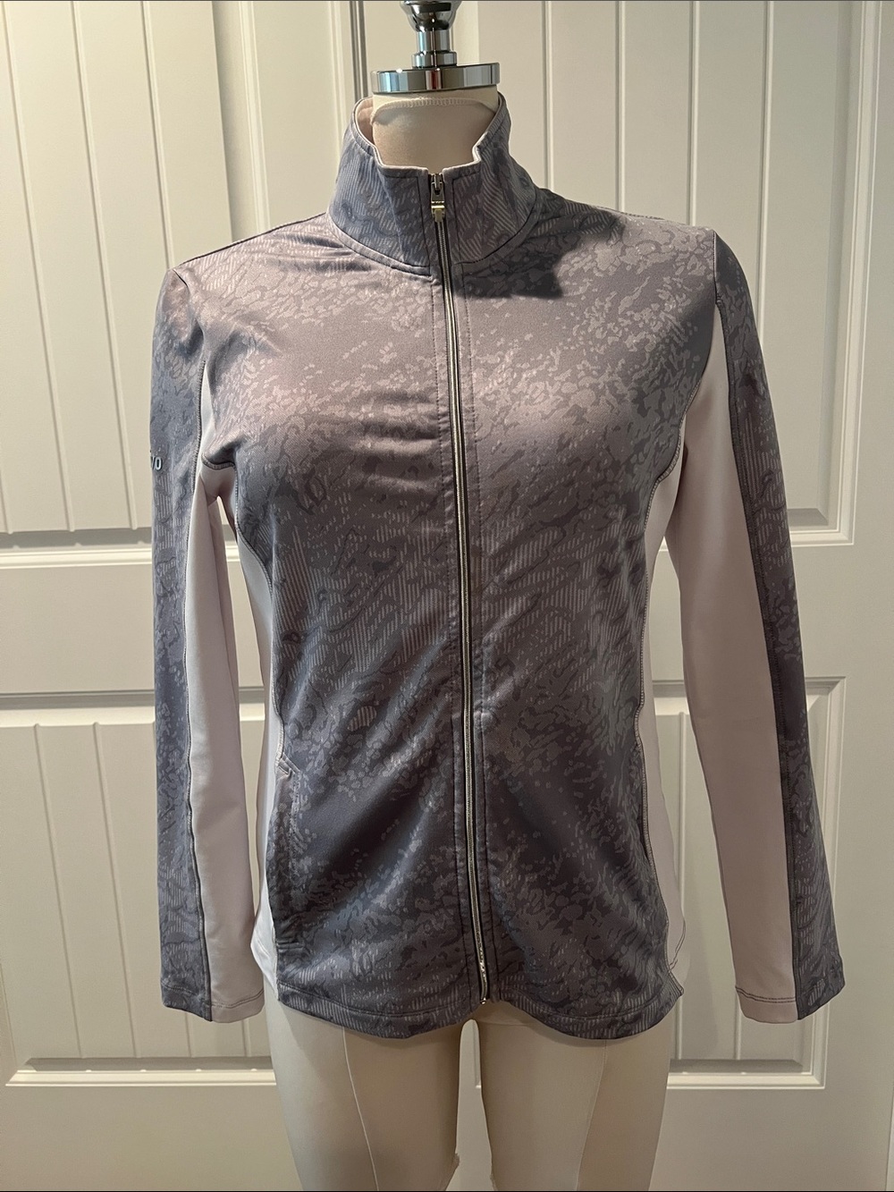 Women's Light Gray Full-Zip Utility Jacket
